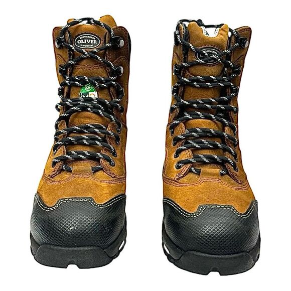 Honeywell Women’s 6" Cognac Leather Steel Toe Work Boots - Size 9 Medium Oliver - Picture 9 of 14